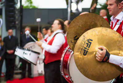 Opening ceremony of the Church of Scientology of Basel. Cymbals